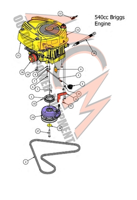 16MZBRIG540 Bad Boy Mowers Part 2016 MZ BRIGGS 540cc ENGINE