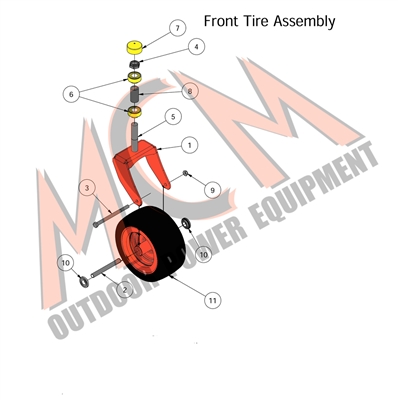 16MZFRTTIRE Bad Boy Mowers Part 2016 MZ FRONT TIRE ASSEMBLY