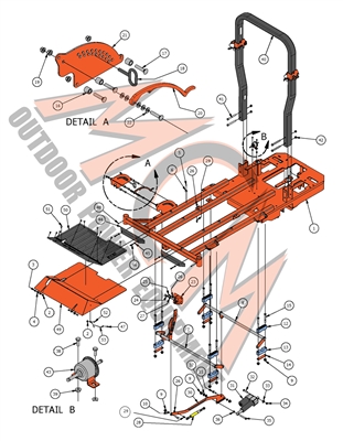 181100DIEFRAME Bad Boy Mowers Part 2018 DIESEL 1100 FRAME ASSEMBLY