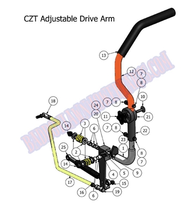 2011CZTDAASSY Bad Boy Mowers Part 2011 CZT DRIVE ARM ASSEMBLY