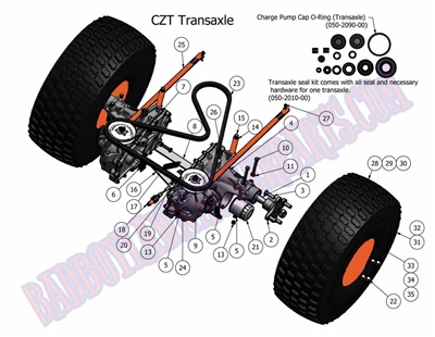 2011CZTTRNAXL Bad Boy Mowers Part 2011 CZT TRANSAXLE ASSEMBLY