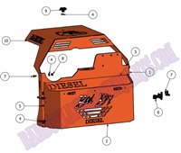 2011DBPH Bad Boy Mowers Part 2011 DIESEL BACK PANEL & HOOD ASSEMBLY