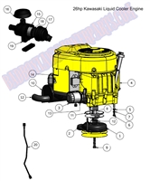 2011LP26HPKW Bad Boy Mowers Part 2011 LIGHTNING & PUP ENGINE ASSEMBLY (26Hp Kawasaki LC)