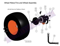 2011LWHLMTR Bad Boy Mowers Part 2011 LIGHTNING & PUP WHEEL MOTOR - (Lightning Models) ASSEMBLY