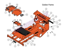 2011OLFRM Bad Boy Mowers Part 2011 OUTLAW FRAME ASSEMBLY