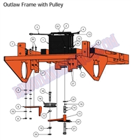 2011OLRPUL Bad Boy Mowers Part 2011 OUTLAW REAR PULLEY ASSEMBLY
