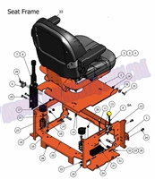 2011OLSEAT Bad Boy Mowers Part 2011 OUTLAW SEAT FRAME ASSEMBLY