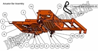 2011ZTACTBAR Bad Boy Mowers Part 2011 ZT ACTUATOR BAR ASSEMBLY