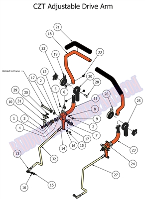 2012CZTDA Bad Boy Mowers Part 2012 CZT DRIVE ARMS