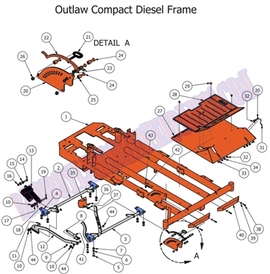 2012DFRCMPCT Bad Boy Mowers Part 2012 DIESEL  FRAME (Compact Diesel)