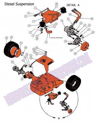 2012DRSUSP Bad Boy Mowers Part 2012 DIESEL REAR SUSPENSION