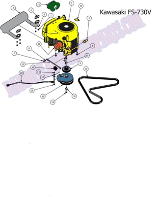 2012ZTKW730V Bad Boy Mowers Part 2012 ZT ENGINE (Kawasaki FR730V)