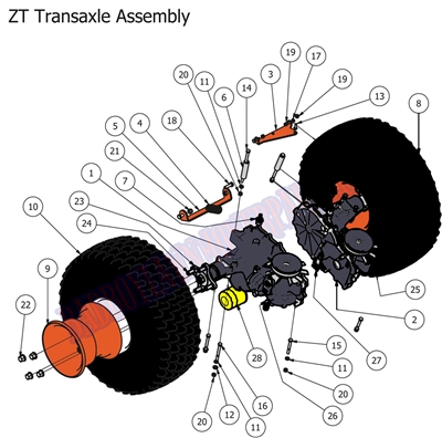 2012ZTTRNAXL Bad Boy Mowers Part 2012 ZT TRANSAXLE ASSEMBLY