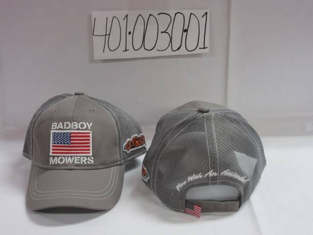 401003001 Bad Boy Mowers Part - 401-0030-01 - American Flag Hat Grey