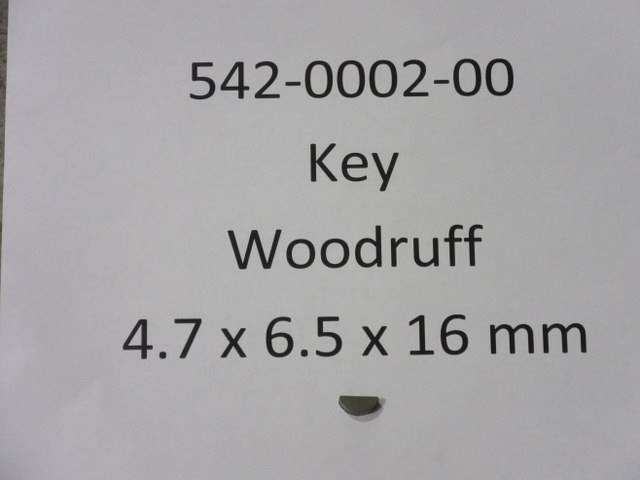 542000200 Bad Boy Mowers Part - 542-0002-00 - Key, Woodruf 4.7x6.5x16 for Push Mower