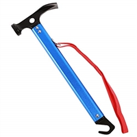 REDCAMP Aluminum Camping Hammer with Hook, 12" Lightweight Multi-Functional Tent Stake Hammer, Portable Camp Stake Mallet, Blue