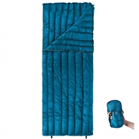 REDCAMP Ultralight Down Sleeping Bag for Backpacking, 78.7x31.5â€ Envelope 59 Degree F 800 Fill Goose Down Underquilt Great for Adults Camping Hiking, Cyan