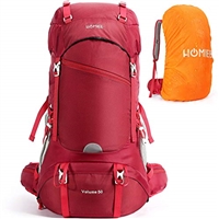 HOMIEE Hiking Backpack 50L Travel Camping Daypack with Rain Cover for Outdoor Sport, Backpacking, Hiking, Camping