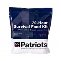 4Patriots Emergency Food Supply - 72-Hour Survival Kit - Freeze Dried Food - 25-Year Shelf Life - 16 Servings