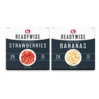 ReadyWise Freeze-Dried Fruit Box Kit | Emergency Food | 48 Servings