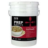Prep Basics 4-Week 1-Person | Emergency Food Supply | 1,502 Calories Per Day | 38 Grams Protein Per Day | Up to 30 Year Shelf Life | 27 Sealed Pouches