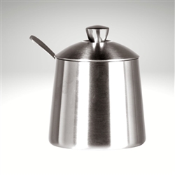 Sugar Bowl w/ Spoon, Brushed Finish, 10 fl. oz.