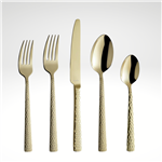 "Felicity" Flatware Set, Hammered Champagne, 20pcs.