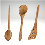 3-Piece "Toscana" Olive Wood Utensil Set