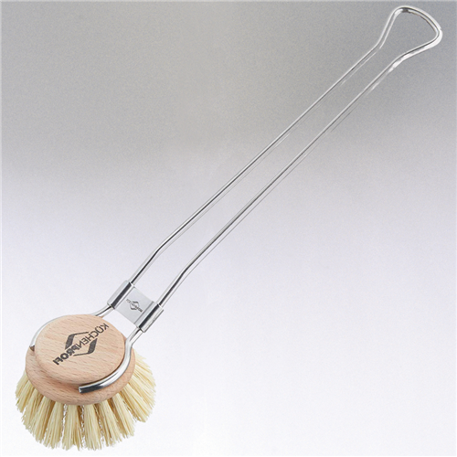 Dish Washing Brush, stainless steel handle with natural brush