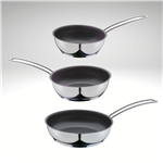 3-Piece "Capri" Non Stick Fry Pan Set, Induction Ready