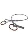 Guardian Vinyl Coated Galvanized Cable Choker Anchor with 2Â½" & 3" O-Ring Ends - 3' | 10450