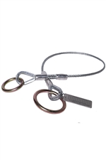 Guardian Vinyl Coated Galvanized Cable Choker Anchor with 2Â½" & 3" O-Ring Ends - 3' | 10450