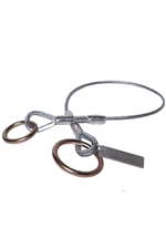 Guardian Vinyl Coated Galvanized Cable Choker Anchor with 2Â½" & 3" O-Ring Ends - 4' | 10451