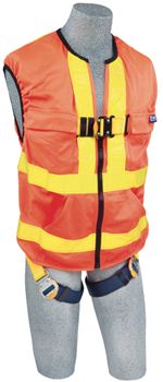 Delta Vest Hi-Vis Reflective Workvest Style Harness - Orange - X-Large | 1111581