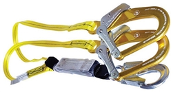 Guardian Double Shock Absorbing Lanyard with Rebar Hooks - 21214