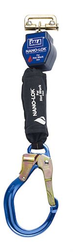 Nano-Lok Quick Connect Self Retracting Lifeline with Aluminum Rebar Lock Hook - For Hot Works | 3101497