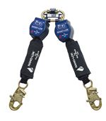 Nano-Lok Twin-Leg Quick Connect Self Retracting Lifeline with Steel Snap Hooks - Web - For Hot Work Use  | 3101499