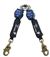 Nano-Lok Twin-Leg Quick Connect Self Retracting Lifeline with Steel Swiveling Snap Hooks - Web - For Hot Work Use | 3101500