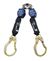 Nano-Lok Twin-Leg Quick Connect Self Retracting Lifeline with Steel Rebar Lock Hooks - Web - For Hot Work Use | 3101502