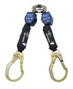 Nano-Lok Arc Flash Twin-Leg Quick Connect Self Retracting Lifeline with Steel Rebar Lock Hook - Web | 3101537