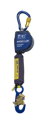 Nano-Lok Extended Length Self Retracting Lifeline with Anchor Hook/Aluminum Carabiner & Snap Hook - Web | 3101584