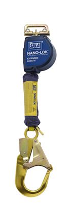 Nano-Lok Extended Length Quick Connect Self Retracting Lifeline with Aluminum Rebar Hook - Web | 3101590