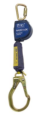 Nano-Lok Extended Length Self Retracting Lifeline with Anchor Hook/Steel Locking Rebar Hook - Web | 3101593