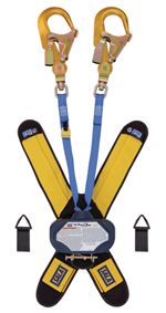 Talon Twin-Leg Quick Connect Self Retracting Lifeline with swiveling aluminum rebar hooks - Web - 6 ft. | 3102005