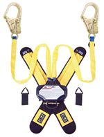 Talon Twin-Leg Tie-Back Quick Connect Self Retracting Lifeline with Steel Rebar Hooks - Web - 7.5 ft. | 3102101