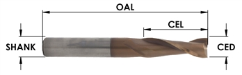 HRU103MD - 1/8" MOAB Coated 2 Flute Up Spiral