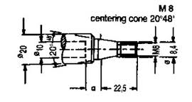 Chuck Adapter with Threaded Shank; Left-Hand