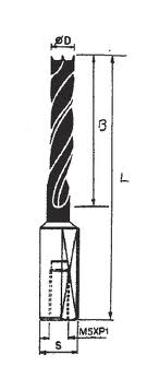 8mm (58OAL) Left Hand V-Point Steel Shank