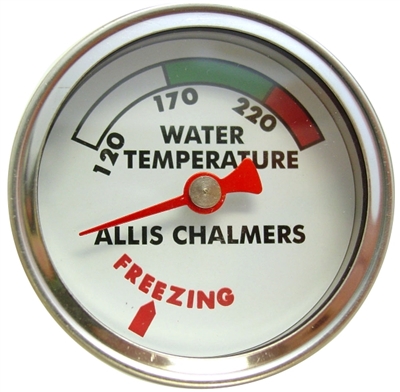 Water Temperature Gauge, Allis Chalmers B, IB, C, CA, RC, WC, WD, WD45, WF 