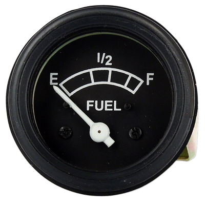 12 Volt Negative Ground Fuel Gauge With Black Bezel